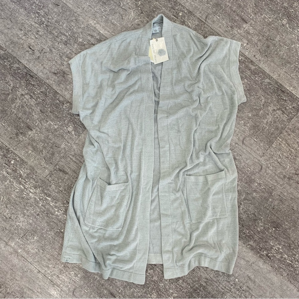 NWT Barefoot Dreams CozyChic Ultra Lite Sleeveless Long Cardi